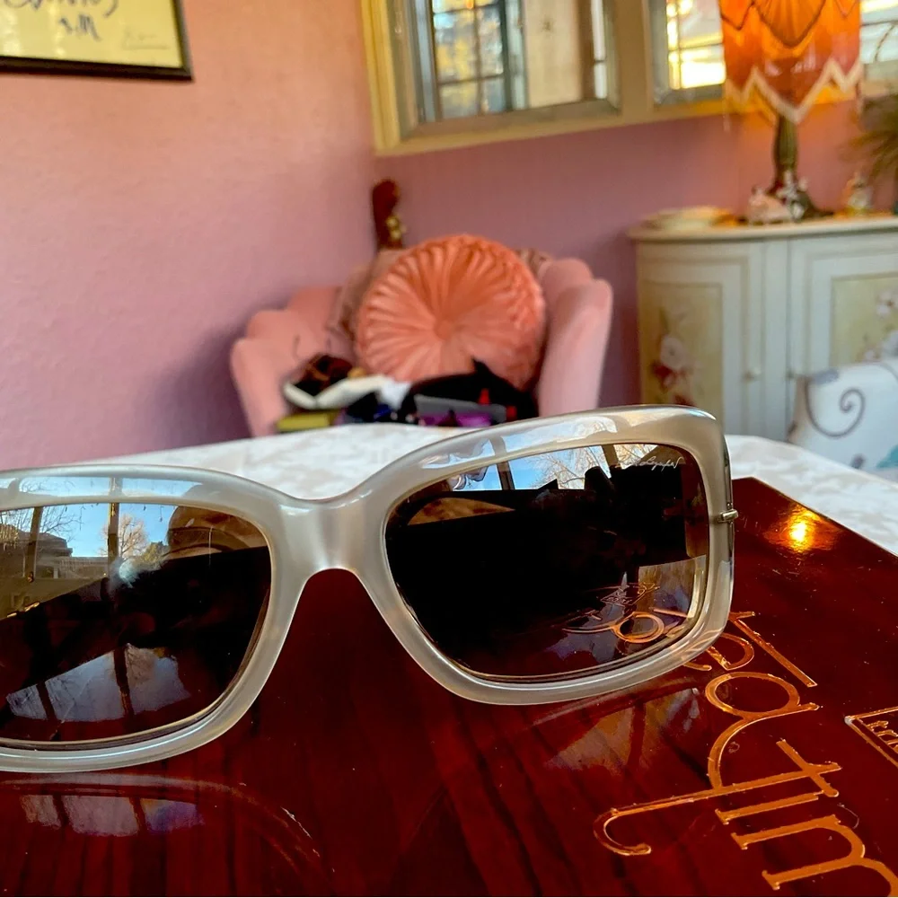 Karl Lagerfeld Silver Rectangular Sunglasses Retail$228 - Picture 11 of 11